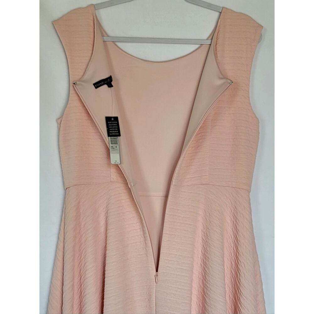 NWT Prescot & York Fit & Flare Mollie Peachy Rose Textured Dress Womens Size 8 - Picture 5 of 12